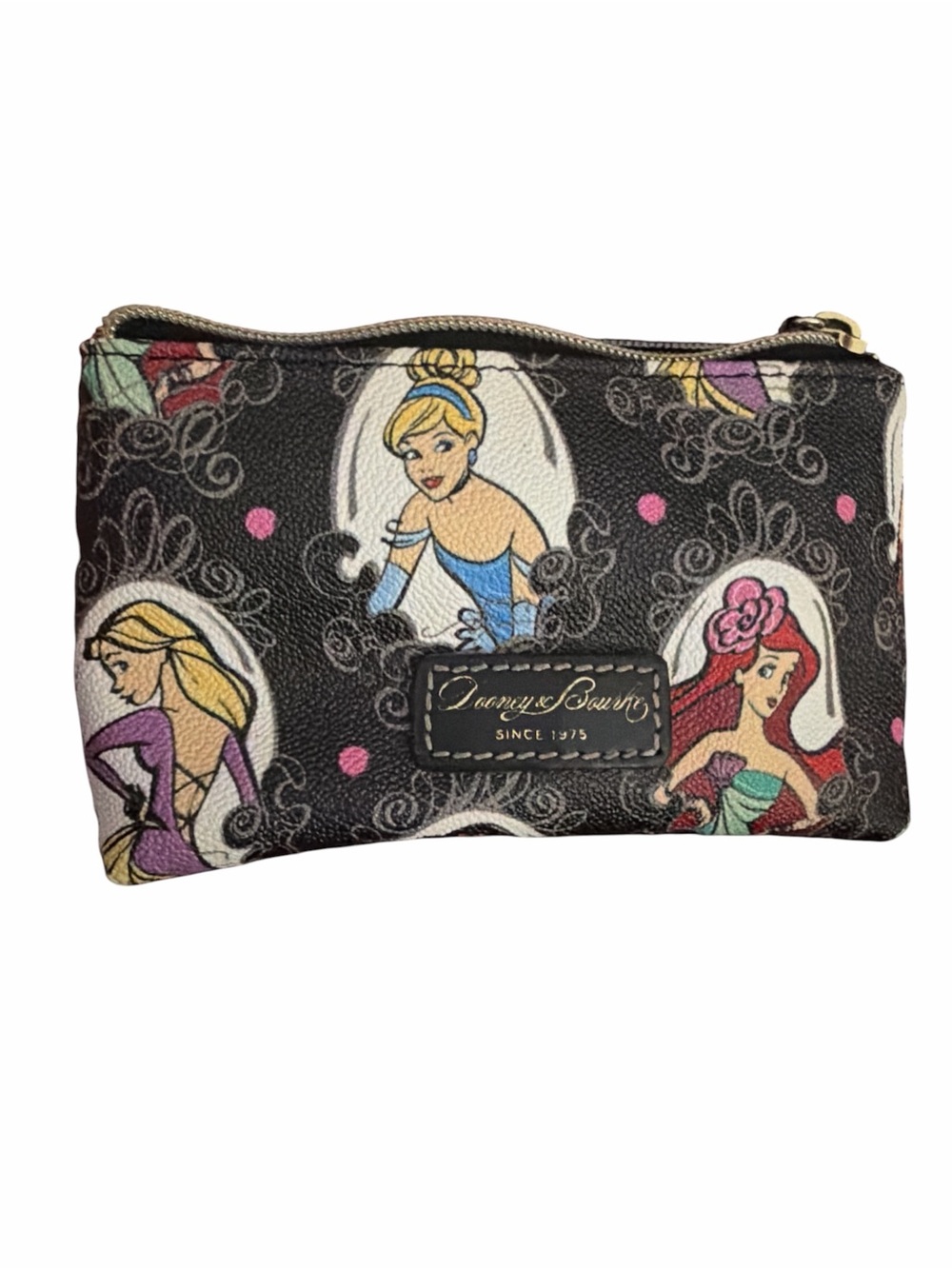 Dooney & Bourke Black Disney Princess Zip Pouch